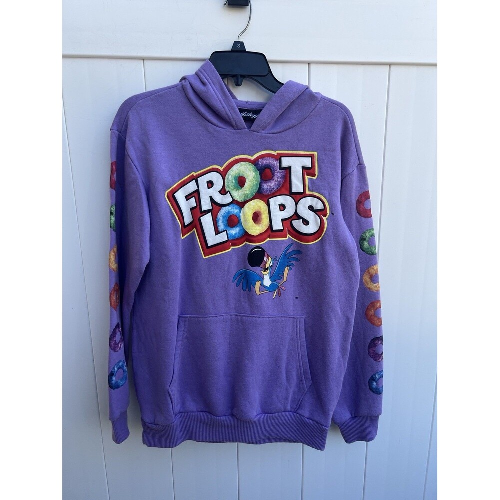 Kellogg's Froot Loops Purple Unisex Adult hoodie sweatshirt Size Small/ Medium